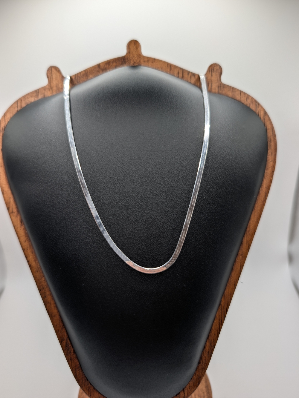 NWOT 925 Italy Sterling Silver 16" Flat Herringbone Chain Necklace